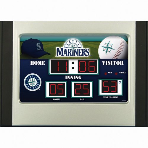 Seattle Mariners Alarm Clock Desk Scoreboard