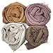 MANSHU 4PCS Women Soft Cotton Hemp Scarf Shawl Long Scarves, Scarf and Wrap, Fancy Stylish Hijab, Big Head Scarves.