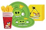 Angry Birds party supplies kit for 8 guests includes plates, cups and napkins