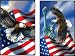 Double Deck Bridge Playing Cards - Symbols of Freedom