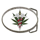 Belt Buckle of Medical Marijuana Logo