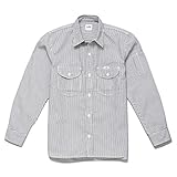 (リー) Lee メンズ ワーク長袖シャツ LWS46001 18 ホワイト×ブルー XL