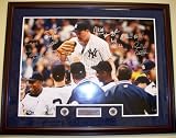 1998 New York Yankees Team Autographed 30x40 Framed David Wells Perfect Game Photo, 23 Autographs including Derek Jeter, etc.