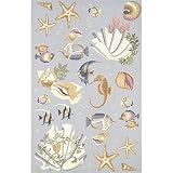 KAS Oriental Rugs. Inc. Colonial 2 x 3 Colonial Lt. Blue Ocean Life Area Rug