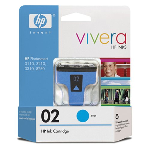 HP 02 Cyan Vivera Ink Cartridge C8771WN