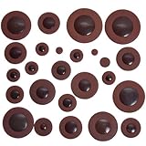 1set Deluxe Dark Brown Alto Saxophone Woodwind 25pcs Leather Pads for Yamaha Size replacement