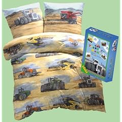 Traktor M�hdrescher Bettw�sche 135x200cm/80x80 cm Linnon (Sommer) RV inkl. Traktor-Memo