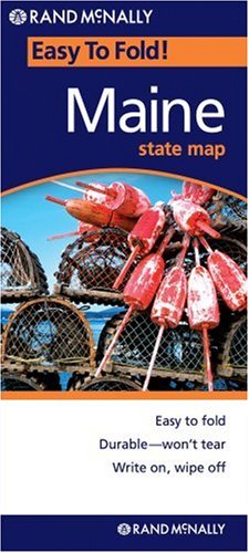 rand mcnally easy to fold maine laminated easyfinder maps