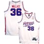Reebok Detroit Pistons #36 Rasheed Wallace White Hardwood Classics Nights Swingman Jersey