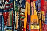 Multicolored Mexican Embroidered Ponchos - 24