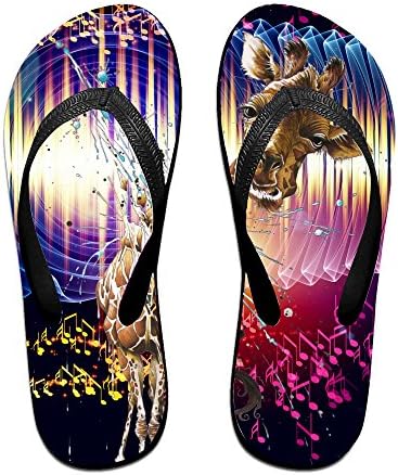 Banghot Women's Or Men's Unisex Sad Giraffe Flip Flop M