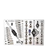 Pro-Grade 45-Piece High-Strength Steel Alloy Tap & Die Set - Large Metric M6 to M24