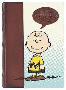 Peanuts Charlie Brown "This Year Things Are Gonna Be Different" Bubble Quote, Leather Journal Diary
