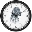 English Setter Dog (MS) Wall Clock by WatchBuddy Timepieces (Black Frame)