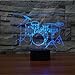 HPBN8 3D Drum Kit Optical Illusion Night Light 7 Color Change USB Touch Button LED Desk Table Light Lamp