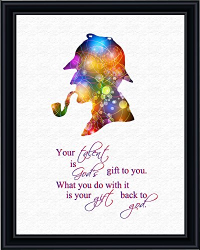 Aprilskys Workshop 11X14 Sherlock Holmes Canvas Art Print Wall Decor Home Décor Room Deco Inspirational Wall Art Gift A246