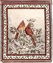 Winter Cardinal Christmas Throw Blanket