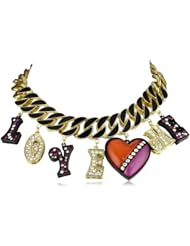 Betsey Johnson "60s Mod " Love Me Chain Link Necklace