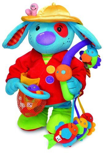 Childrens Toyshop  Toys : WELLY THE FISHING PUPPY - stimulates sight, sound & touch (30 cm L)