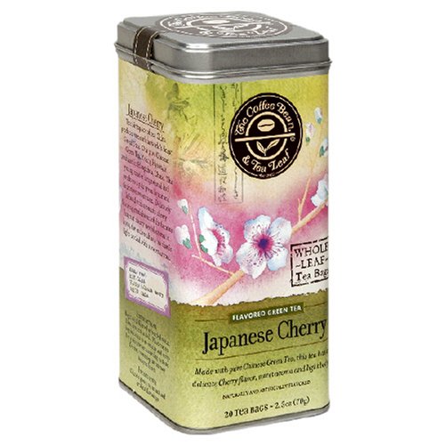 The Coffee Bean & Tea Leaf, Tea, Japanese Cherry, 20-Count Tins (Pack of 2) by Coffee Bean & Tea Leaf