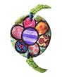 Green Cord Multi Colored Flower Shell Adjustable Bracelet Fashion Jewelry