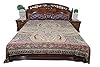 Mogul Bedding Cashmere Rust Paisley Jamavar Bedcover Bedspread