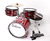 DeRosa by Bridgecraft Child/Kid's Drum Set - DRM 312 RED - For 3 to 5 yrs