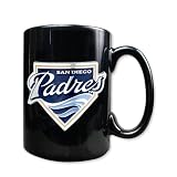 San Diego Padres 15oz Black Ceramic Mug