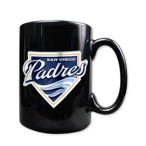 San Diego Padres 15oz Black Ceramic Mug