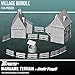 EnderToys Village Bundle, Terrain Scenery for Tabletop 28mm Miniatures Wargame, 3D Printed and Paintable