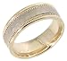 14K Two-Tone Gold Twisted Wire Comfort Fit Wedding Band Ring