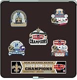 New Orleans SAINTS Super Bowl XLIV 44 Champs 5 PIN SET