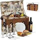 Image of Picnic Plus Woodstock 4 Person Picnic Basket with Insulated Cooler