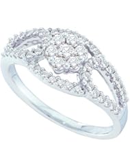 0.51CT DIAMOND FLOWER RING