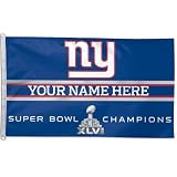 New York Giants Super Bowl XLVI Champions Personalized 3x5 Flag