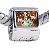 Pugster Pandora Style Bead Christmas Dalmatian Dogs Beads Fits Pandora Bracelet