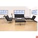 Reception Seating Grouping Black Leather/Chrome Frame