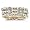 10k Tri-Color Gold Diamond Stack Rings (1/3 cttw, I-J Color, I1-I2 Clarity), Size 6
