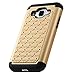 Galaxy Core Prime Case, Style4U Studded Rhinestone Crystal Bling Hybrid Armor Case Cover for Samsung Galaxy Core Prime G360 with 1 Style4U Stylus [Gold/Black]