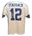 Autographed Roger Staubach Dallas Cowboys White Throwback Jersey Inscribed HOF 85