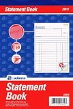 Adams All-Purpose Statement Book, 2-Part with Carbon, 5.56 x 8.44 Inches, White/Canary, 50 Sets per Book (25812)