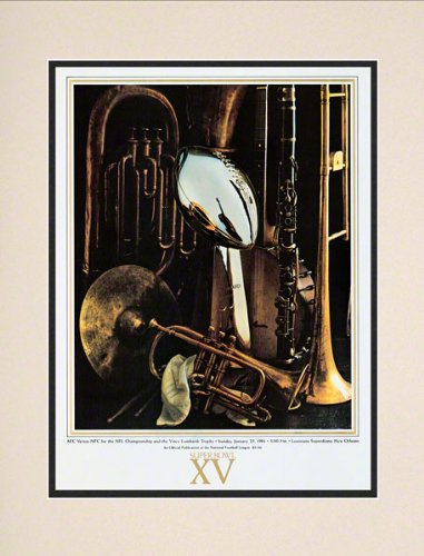 Matted 10.5 x 14 Super Bowl XV Program Print | Details: 1981, Raiders vs Eagles