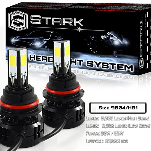 80W All-in-One 360° LED Headlights – Cool White 6000K 6K – Dual Hi / Lo Beam – Super White – 8,000 Lm – 9004 / HB1