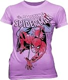 Spider-Man Climb Juniors Lilac T-shirt Tee