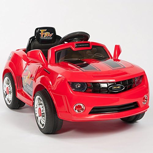 Kids Red Camaro Style Ride On RC Car Remote Control Electric Powered Wheels MP3