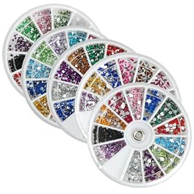 FRAULEIN38 -5 Boites Glitter Bijoux Manucure D�coration Ongles Nail Art