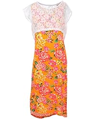 Toddler Floral Print Nylon/Rayon/Spandex Maxi Dress 
