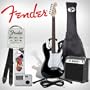 Fender Starcaster Pak with Amp, Stand, Cord, Strap, Strings, Tuner, Gigbag, and Picks - Black