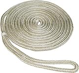 Seasense Double Braid Nylon Dockline (3/8-Inch X 15-Feet, G/W)