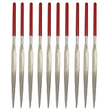 uxcell　ヤスリ　ダイヤモンドニードルファイル　スクエア　ラウンド　トライアングル　クロッシング　160mmx4mm　10本入り